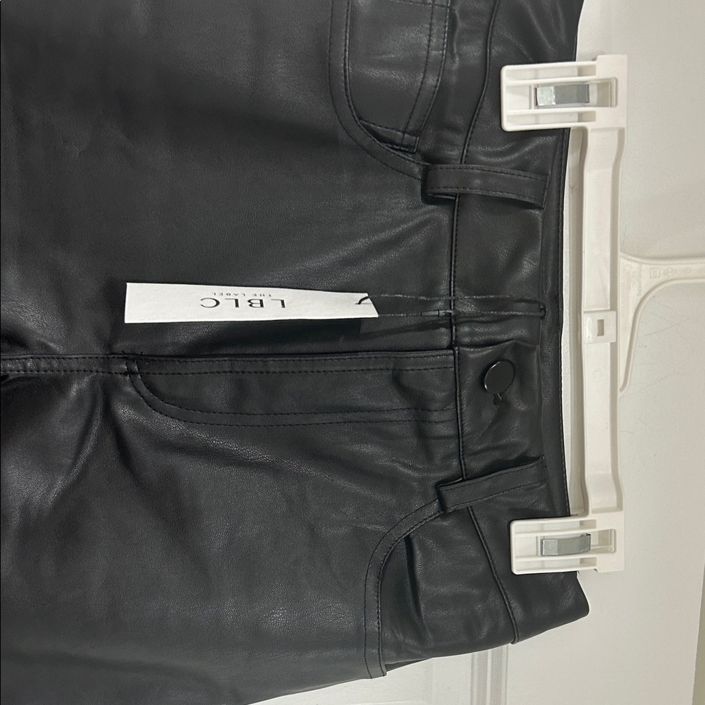 NWT- LBLC the Label Charcoal Faux Leather Pants - Picture 4 of 7